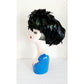 Vintage 60s Black Feather Hat Oversized Phyllis Diller Style