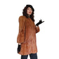 Vintage 40s Brown Ermine Fur Coat Hip Length Victory Furs Chicago