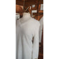 Vintage 1990s Sonia Rykiel Sweater White Knit V Neck Tunic Jumper Textured Stripe Oversized