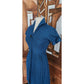 Vintage 50s Glenbury for Huntington Blue Striped Fit & Flare Day Dress