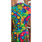 Vintage 60s Psychedelic Print Dress Rhapsody by Glazier Sleeveless Wrap Style