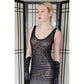 Vintage Y2K Evening Dress Sue Wong Nocturnes Beaded Black