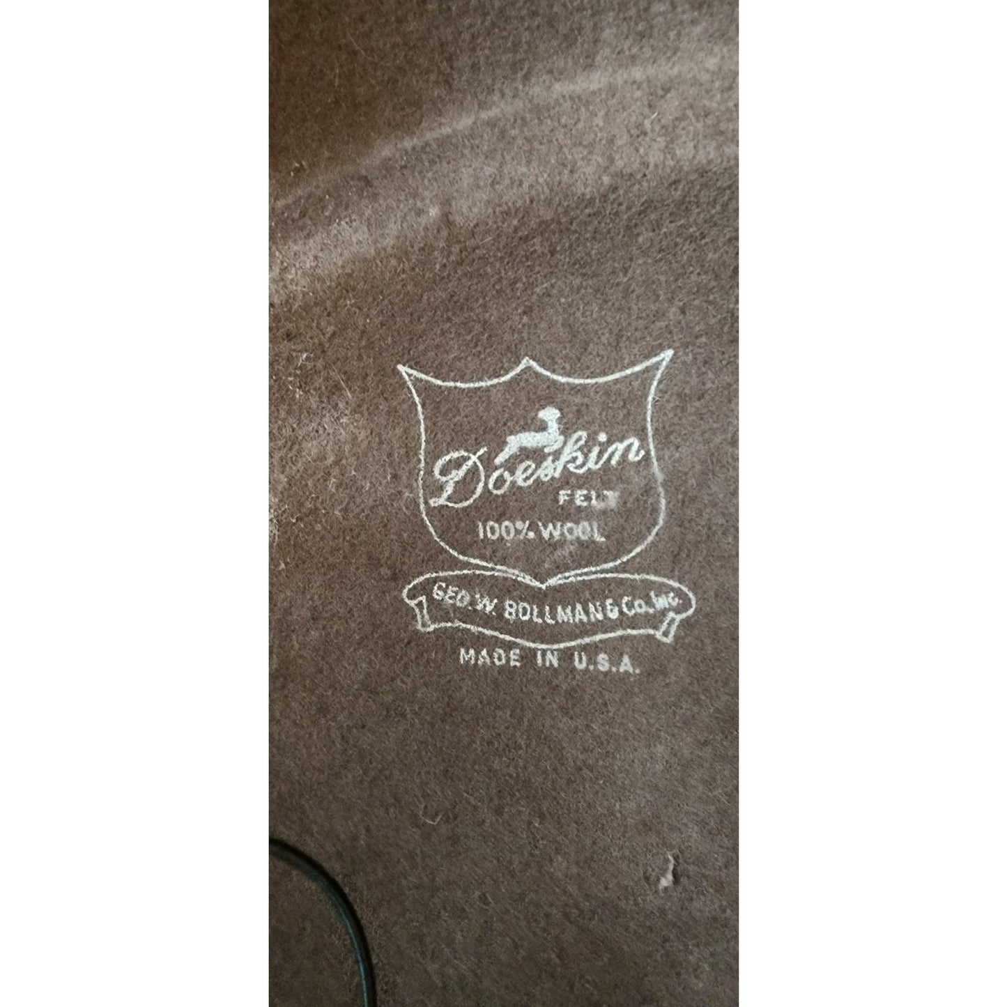 Vintage 1970s Brown Wool Ladies Hat w/Feather Wide Brim