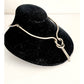 Vintage Silver Metal Necklace Tie Knot Modernist