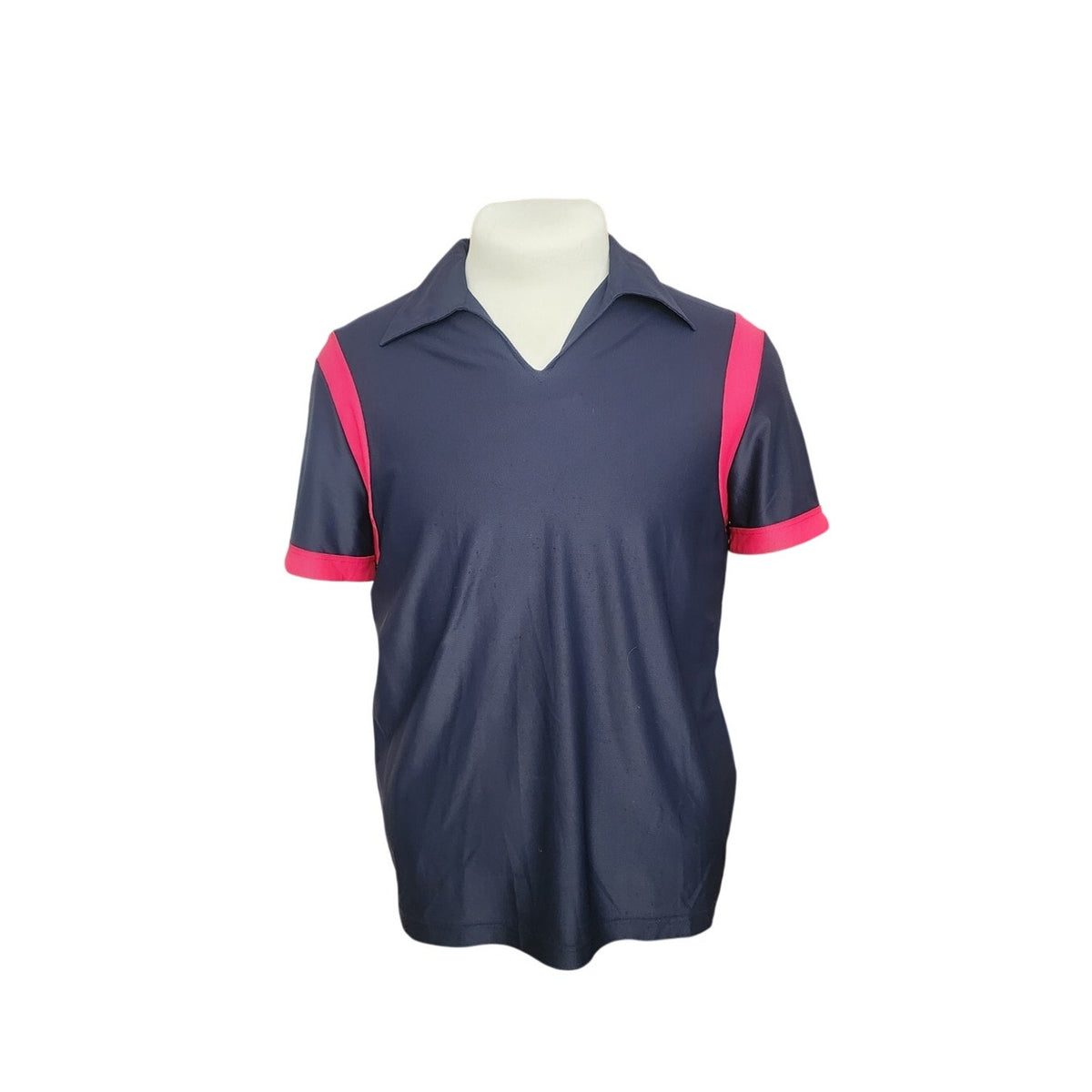 Vintage 1990s Prada Men Polo Shirt Linea Rossa Sport Red Tab Navy Blue Small