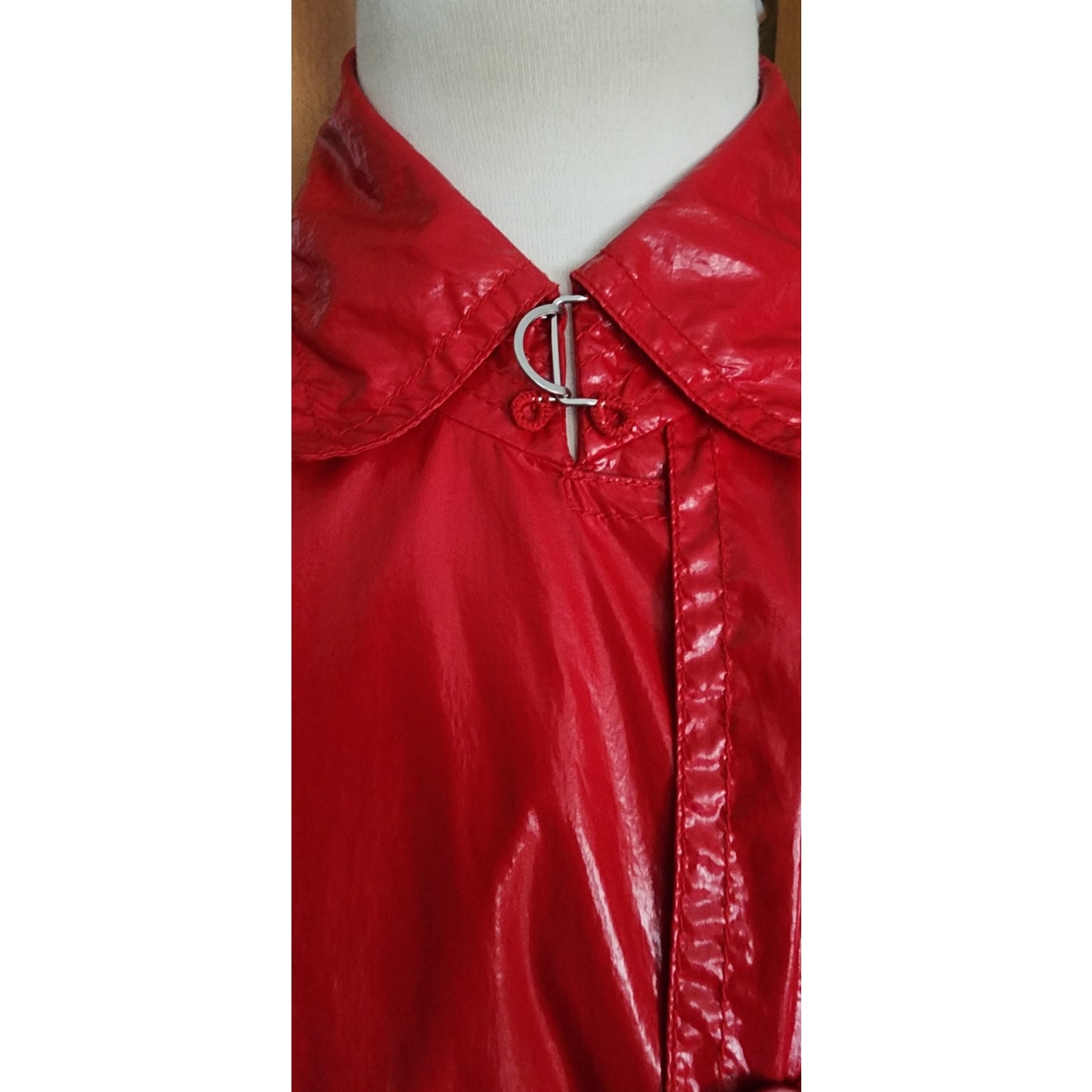 3.1 Phillip Lim Red Trench Coat Raincoat with Belt 2010s