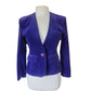 Vintage 80s Purple Velvet Blazer Fitted Jacket Daniel Niveau