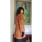 Vintage 40s Brown Ermine Fur Coat Hip Length Victory Furs Chicago