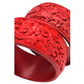 Vintage Cinnabar Bangles Red Carved Chinese Bracelets