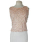 Vintage 50s 60s Beaded Shell Pale Pink Handmade Hong Kong