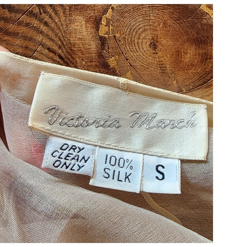 Vintage 90s White Sheer Organza Silk Blouse Tie Front Summer Jacket Victoria March Chicago