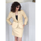 Vintage 80s Yves Saint Laurent Skirt Suit Cream Cotton Mini Skirt + Blazer