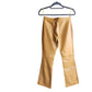 Y2K Yellow Leather Pants Low Rise by Jane Doe