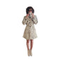 Vintage 80s Animal Print Jacket Short Trench Zebra Coat Baxis