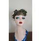 Vintage 50s Flower Hat Green Beige by Paulette Paris