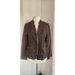 Vintage Y2K Eileen Fisher Brown Linen Jacket Raw Edge Button Down/ M