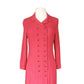 Vintage 90s Chloe Dress Burgundy Red Wool Crepe Button Down Front S