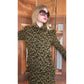 Vintage 90s Monica Bianco Milano Animal Print Skirt Suit Structured Jacket Set Made in Italy