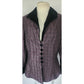 Vintage 90s Roland Nivelais Blazer Purple Eggplant Crinkled Silk Jacket / M