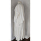 Vintage 1970s Amerikan Climax Caftan Dress White Cream Cotton Angel Sleees Gauzy