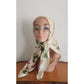 Vintage Tiffany & Co. Scarf Silk Square Botanical Floral Theme Green Cream