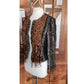 Vintage 90s Sandy Starkman Bohemian Crochet  Embellished Fringe Jacket Art to Wear