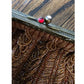 Vintage 1910s Glass Bead Bag Copper Looped Fringe France