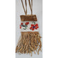 Antique Native American Medicine Bag Embroidered Fringed Suede Plains Indians Pouch