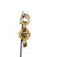 Vintage 90s Chanel Gold Earrings Clips 93P Multi-Ring Drop Logo Hoop Danglies