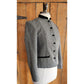 Vintage 80s Fitted Blazer Gray Houndstooth Wool Russ Petites