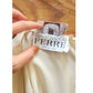 Vintage 90s Gianfranco Ferre Cream Silk Wrap Blouse Black Cuffs Asymmetrical Top
