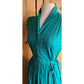 Vintage 80s Summer Dress Teal Cotton French Connection