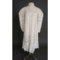 Vintage 1980s Ceegee Sue Wong Dress White Cotton Lace Boho Victorian Puff Sleeve