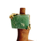 Vintage Yves Saint Laurent Arty Ring Green Aventurine Stone Chunky Gold Base