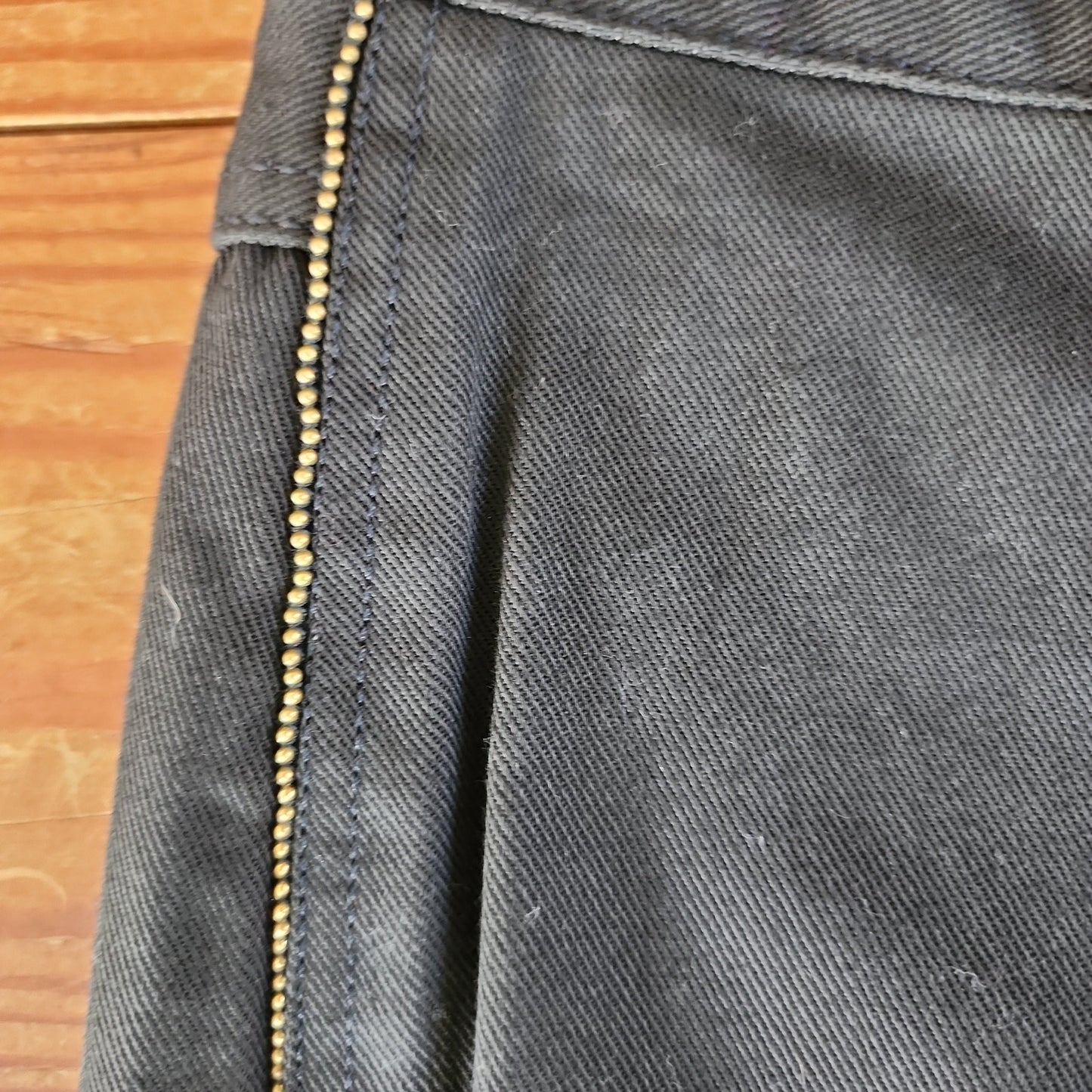 Vintage Valentino Jeans Black Denim Pants Gold Bead Trim Extra Tall