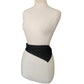 Vintage 1980s Jean Muir Belt Black Fabric Sash Wrap Tie Asymmetrical