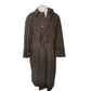 Vintage 1990s Ralph Lauren Mens Coat Brown Olive Green Trench Raincoat Large 40R
