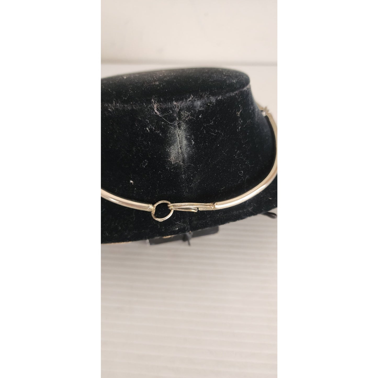 Vintage Silver Metal Necklace Tie Knot Modernist