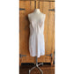 60s Slip Dress White Pale Pink Nylon & Lace Van Raalte Large