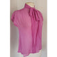 Vintage 2000s Marc Jacobs Blouse Sheer Purple Pink Silk Pussycat Bow