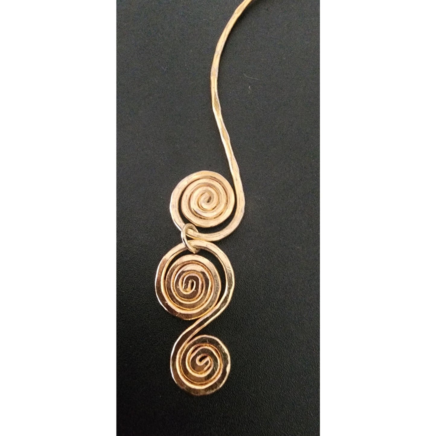 Vintage Gold Torque Choker Spiral Necklace Open Cuff