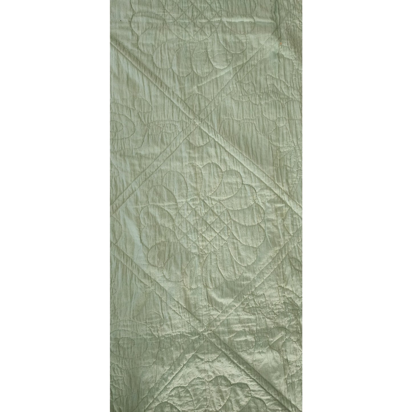 Vintage 30s 40s Quilt Appliqué Floral Bouquet with Swag Border Cheddar Cotton