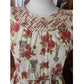 Vintage 50s Swirl Wrap Dress Cotton Rose Classical Columns Print Apron Housewife Full Skirt Pockets