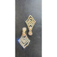 Vintage 60s Rhinestone Earrings Dangly Clips WEISS