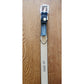 Vintage 1990s Brighton Leather Belt Black Leahter Beige Canvas Silver Buckle 28