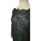 Vintage 1990s Calvin Klein Dress Black Lace Scalloped Boat Neck Long Sleeve Sz 8