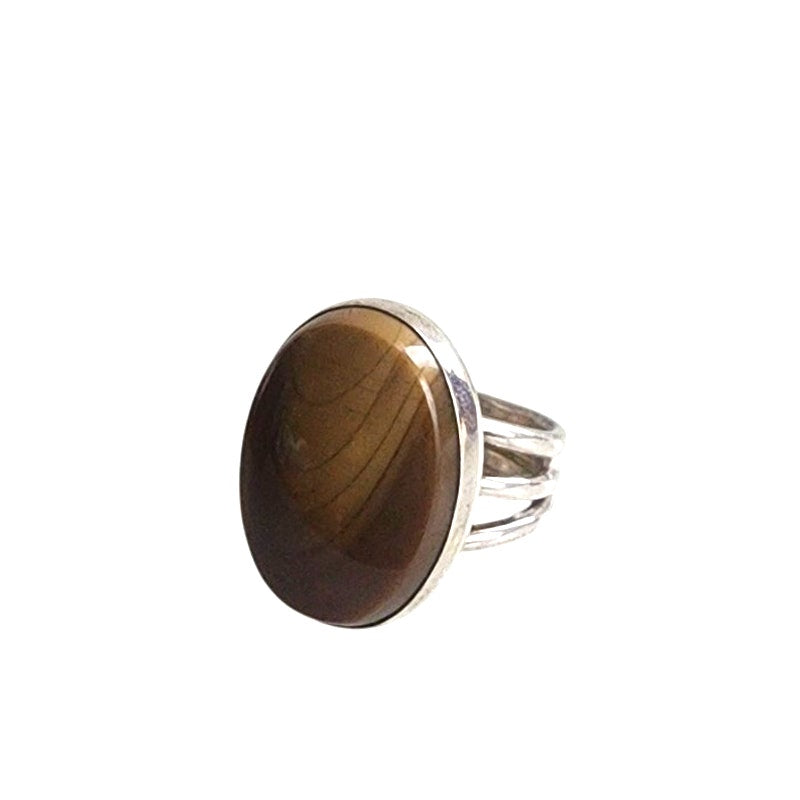 Vintage Topaz Rint Sterling Silver Band Oversized