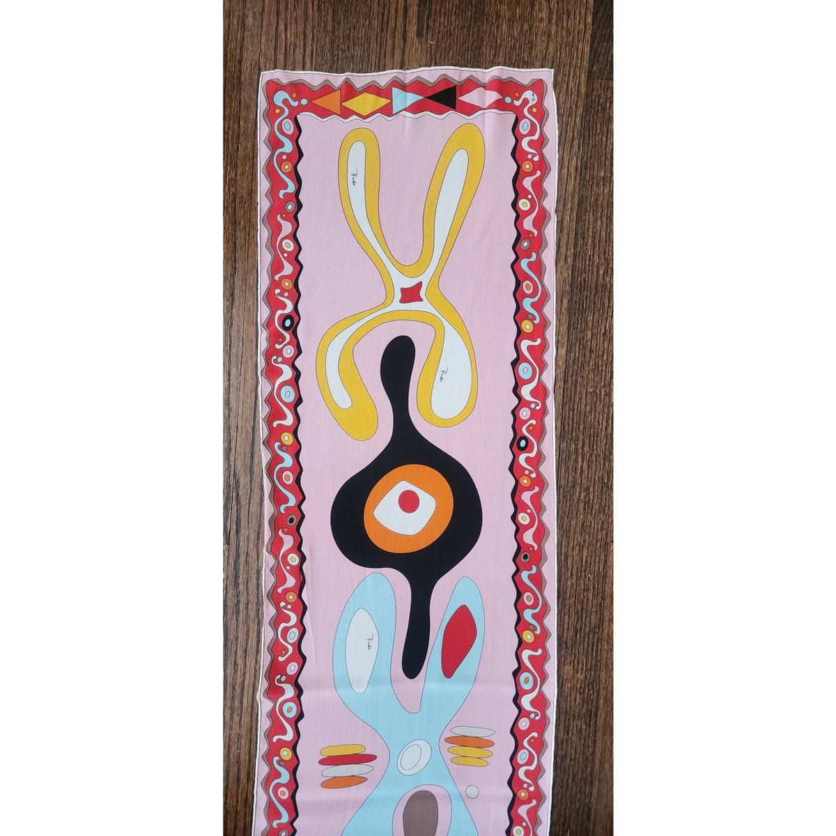 Vintage 1990s Pucci Scarf Silk Psychedelic Eye Print Occhi Oblong Boho
