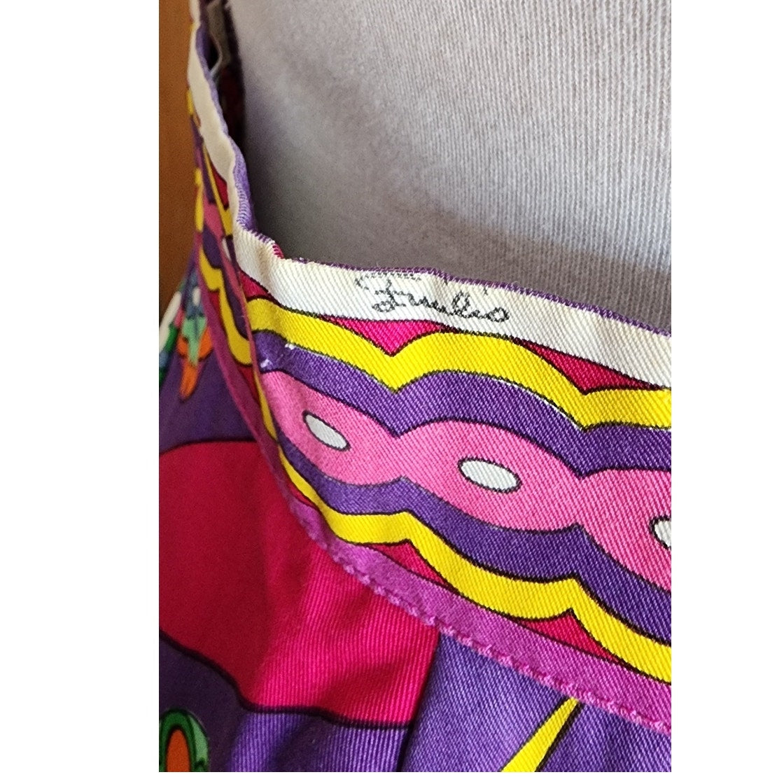 Vintage 60s 70s Pucci Skirt Purple Floral Print A Line