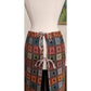Vintage Folk Costume Apron Skirt Tapestry Weave Style Red Blue Patchwork